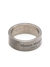 MAISON MARGIELA DISTRESSED-EFFECT LOGO-ENGRAVED RING