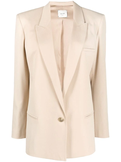 Alysi Single-breasted Blazer In Neutrals