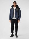 BURBERRY Diamond Quilted Panel Hooded Puffer Jacket