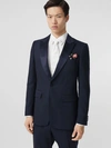 BURBERRY English Fit Wool Silk Blend Tailored Jacket