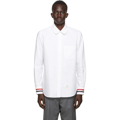Thom Browne Online Exclusive White Oxford Straight Fit Shirt In 100 - White