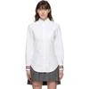 THOM BROWNE ONLINE EXCLUSIVE WHITE RWB STRIPE CLASSIC OXFORD SHIRT