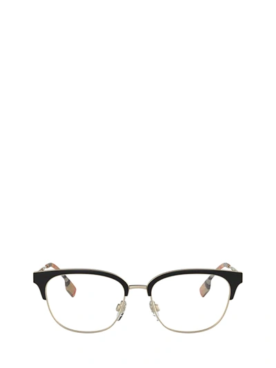 Burberry Be1334 Pale Gold / Black Glasses In 1109