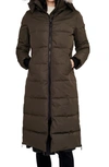 Noize Long Parka With Faux Fur Trim In Forest
