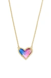 KENDRA SCOTT ARI HEART PENDANT NECKLACE,N1337GLD