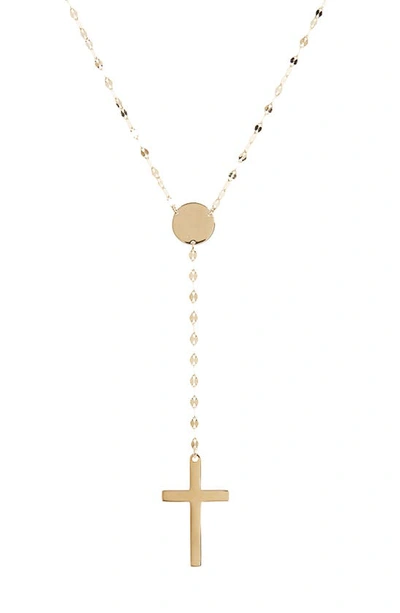 Lana Jewelry Crossary Y-necklace In Yellow Gold