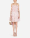Dolce & Gabbana Strapless Feather-embellished Silk-tulle Mini Dress