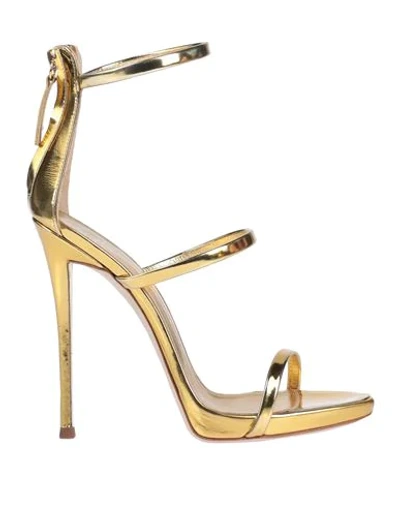 Giuseppe Zanotti Sandals In Gold