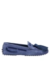 TOD'S TOD'S WOMAN LOAFERS SLATE BLUE SIZE 5 SOFT LEATHER,11970592RP 5