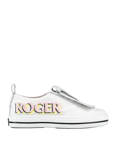 Roger Vivier Call Me Vivier Patch Sneakers In White