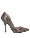 GIANNI MARRA GIANNI MARRA WOMAN PUMPS DOVE GREY SIZE 10 SOFT LEATHER, TEXTILE FIBERS,11978798XR 5