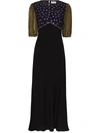 RIXO LONDON DELILAH CRYSTAL-EMBELLISHED MIDI DRESS