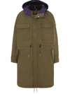 JW ANDERSON CONTRASTING HOOD PARKA COAT