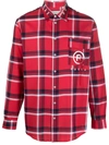 PAURA TARTAN PRINT CHEST POCKET SHIRT