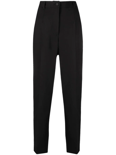 Dolce & Gabbana High-waisted Tailored Trousers In Black