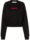 OFF-WHITE FLOCKED LOGO SWEATSHIRT