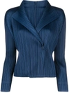 ISSEY MIYAKE PLISSÉ WRAP-FRONT BLOUSE