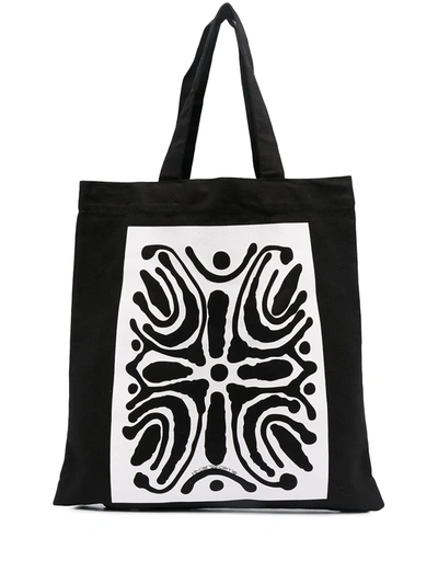 10 Corso Como Abstract Print Tote Bag In Black