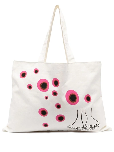 10 Corso Como Graphic-print Tote Bag In Neutrals
