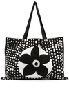 10 Corso Como Floral-print Tote Bag In Black