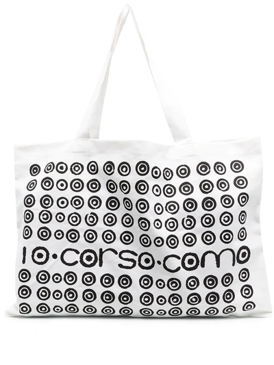 10 Corso Como Two-tone Tote Bag In White