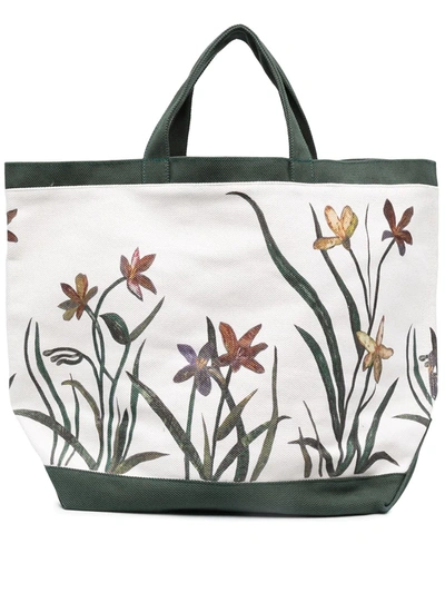 10 Corso Como Floral Print Tote Bag In Neutrals