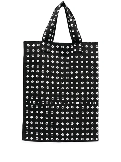 10 Corso Como Polka-dot Print Tote Bag In Black