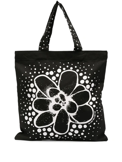 10 Corso Como Floral Polka-dot Print Tote Bag In Black