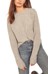 Reformation Cashmere Blend Sweater In Light Heather Grey