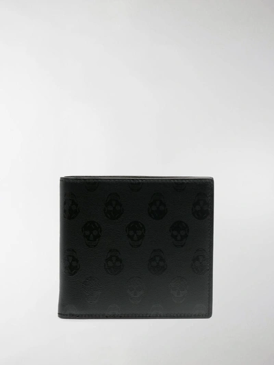 Alexander Mcqueen Black Skull-print Wallet