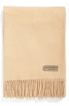 Sferra Cashmere Dorsey Throw In Almond Beige