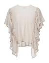 CIRCUS HOTEL CIRCUS HOTEL WOMAN SWEATER BEIGE SIZE 4 VISCOSE, POLYESTER, POLYAMIDE,14095869PH 3
