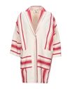 SEMICOUTURE SEMICOUTURE WOMAN OVERCOAT & TRENCH COAT IVORY SIZE M COTTON, LINEN,16002597RS 4