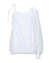 FEDERICA TOSI FEDERICA TOSI WOMAN TOP WHITE SIZE 8 COTTON, SILK,38958600MD 4