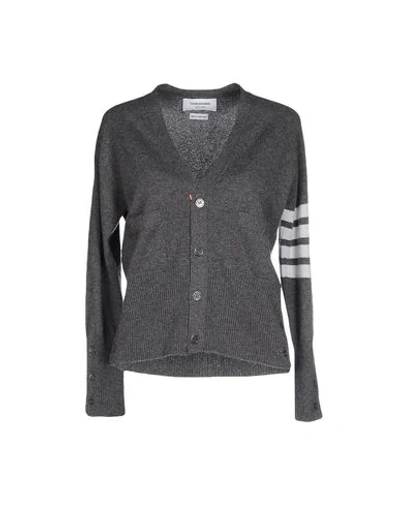 Thom Browne Cardigan In Lead