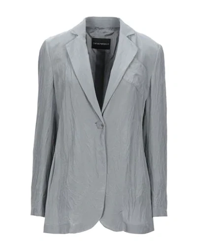 Emporio Armani Woman Blazer Grey Size 8 Viscose