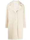 STAND STUDIO SHEARLING SINGLE-BREASTED OVERCOAT