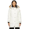 Canada Goose Shelburne Coyote Fur-trim Down Parka In White