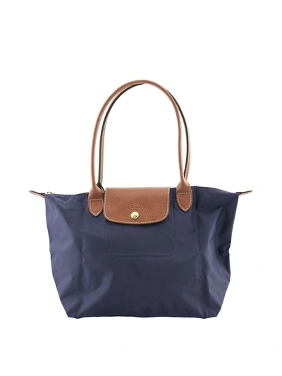 Longchamp Le Pliage Small Handbag In Blue