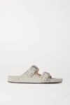 ISABEL MARANT LENNYO STUDDED SUEDE SLIDES