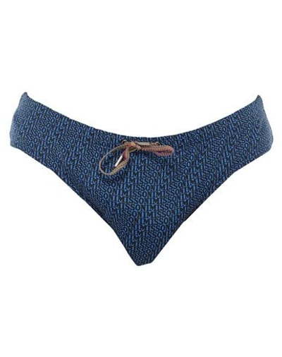 Missoni Logo-print Swim Briefs In Blue