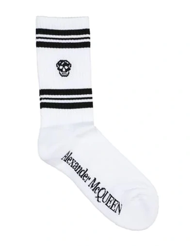 ALEXANDER MCQUEEN ALEXANDER MCQUEEN MAN SOCKS & HOSIERY BLACK SIZE M COTTON, POLYAMIDE, ELASTANE