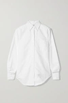 Thom Browne Classic Cotton Poplin Shirt For Women In White
