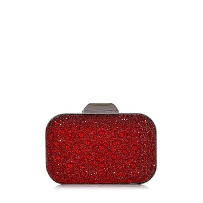 Jimmy Choo Embellished Cloud Clutch Bag In Red