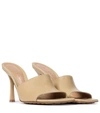 Bottega Veneta Beige Stretch Heeled Mules In Beige