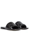 Bottega Veneta Black Intrecciato Lido Flat Sandals