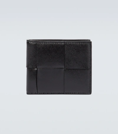 Bottega Veneta Intrecciato Leather Wallet In 黑色