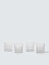 AIDA RELIEF WHISKEY GLASS, SET OF 4