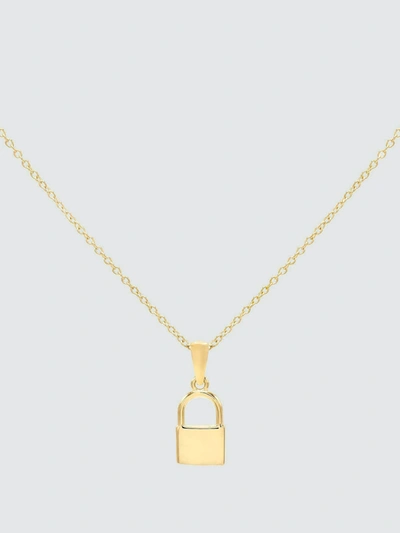 Adina's Jewels - Verified Partner Mini Lock Necklace In Gold