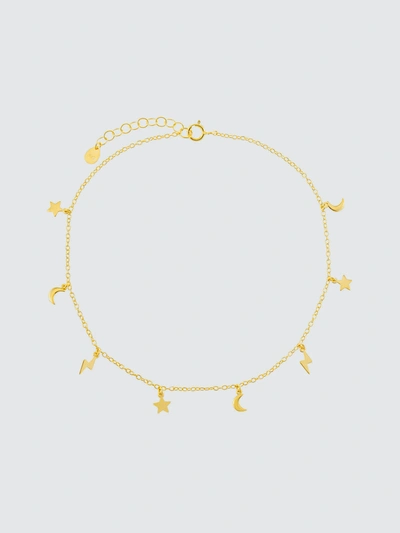 Adina's Jewels - Verified Partner Solid Celestial Anklet In Gold